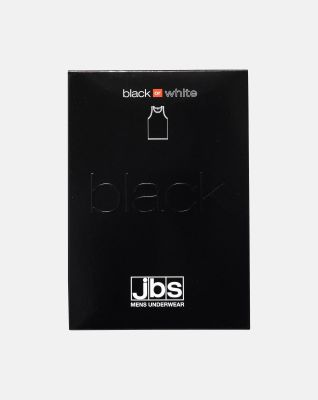 "Black or white" tank-top (singlet) | bomull | svart -JBS