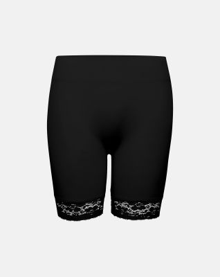 Hotpants med blonder | polyamid | svart -Decoy