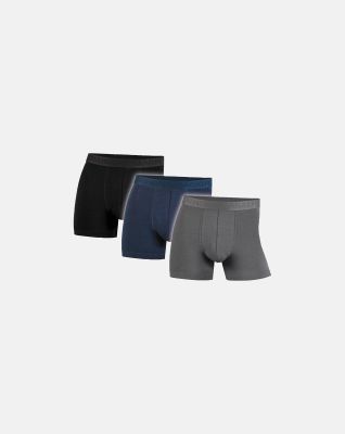 3-pakk boxers | bambus | svart, blå og grå -Marathon