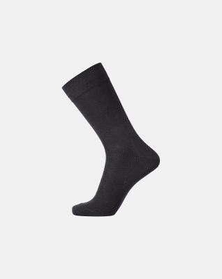 "No elastic" sokker | bomull | svart med rutete -Egtved