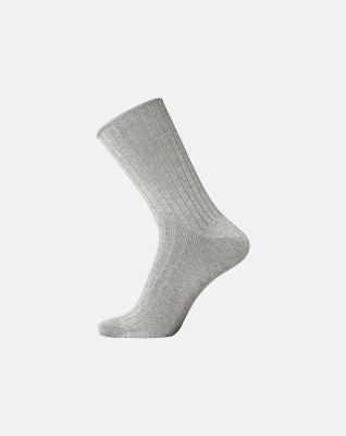 "No elastic" rib sokker | bomull | lys grå -Egtved