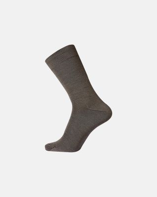 "Twin" sokker | ull/bomull | brun -Egtved
