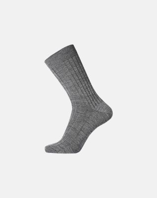 "Wool rib" sokker | ull | lys grå -Egtved