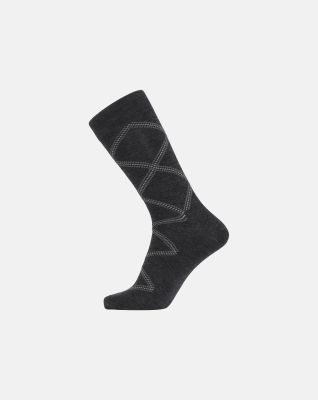 "Twin" sokker | ull | mørk grå -Egtved
