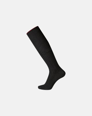 "Broad rib" knæhøye sokker | 100% ull | svart -Egtved