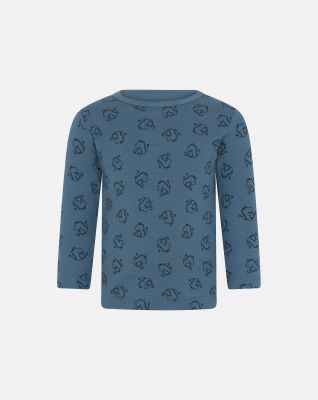 Langermet skjorte | ull/bomull | blå -SmåRollinger