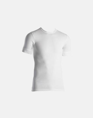 T-Skjorte Rib | økologisk bomull | Hvit -Dovre