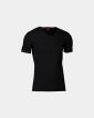 "Black or white" t-skjorte v-hals | bomull | svart - JBS