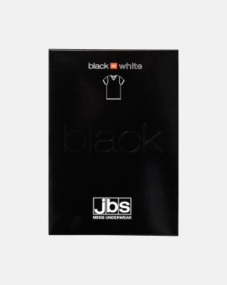 "Black or white" t-skjorte v-hals | bomull | svart -JBS
