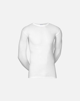 "Original" langermet t-skjorte | 100% bomull | hvit -JBS