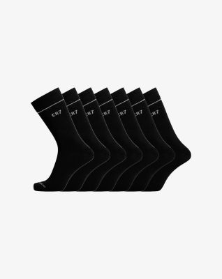 7-pakk sokker i gaveeske | bambus | svart -CR7