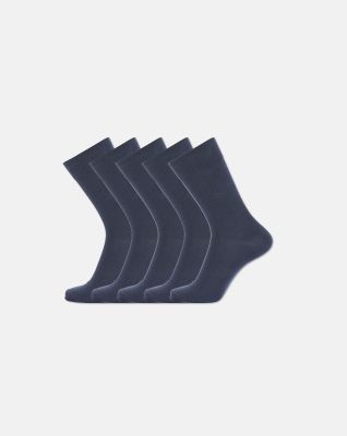 5-pakk sokker | økologisk bomull | navy -Claudio