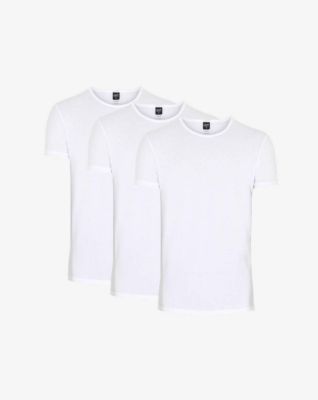 3-pakk t-skjorte | økologisk bomull | hvit -Claudio