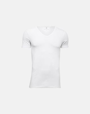 Undertrøje, t-skjorte v-hals | økologisk bomull | hvit -JBS of Denmark Men