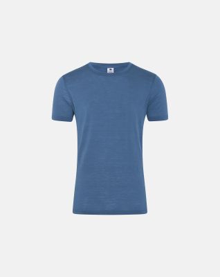 T-skjorte | 100% økologisk ull 140g | blå -Dovre