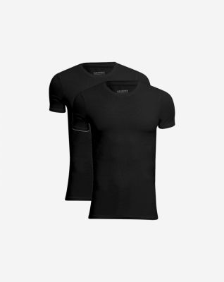 2-pakk t-skjorte o-hals |  bambus | svart -JBS