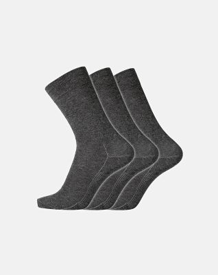 3-pakk sokker | bomull | mørk grå -Dovre