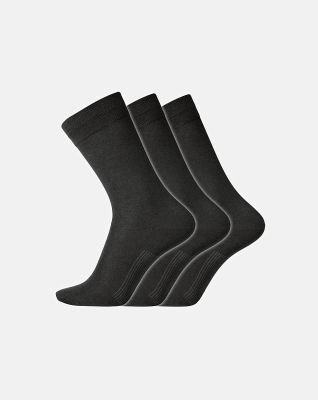 3-pakk sokker | bomull | svart -Dovre