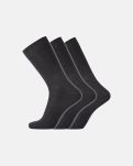 3-pakk "no elastic" sokker | bomull | svart -Dovre