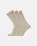 3-pakk "no elastic" sokker | bomull | sand -Dovre