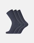 3-pakk "no elastic" sokker | ull | navy -Dovre