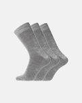 3-pakk "No Elastic/Twin" sokker | ull | lys grå -Dovre