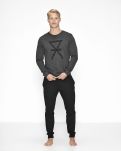 Sweatshirt med trykk | bambus | grå -JBS of Denmark Men