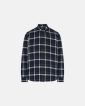 Flannel skjorte | 100% bomull | marine/hvid - ProActive