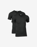 2-pakk t-skjorte v-hals | GOTS bomull | svart -JBS