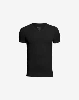 2-pakk t-skjorte v-hals | bambus | svart -JBS