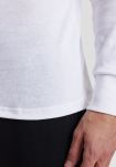 Høyhalset genser | 100% bomull | hvit - detalje
