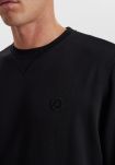 Sweatshirt med badge | bambus | svart -JBS of Denmark Men