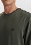Sweatshirt med badge | bambus | grønn -JBS of Denmark Men
