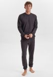 Sweatshirt med badge | bambus | mørk grå -JBS of Denmark Men