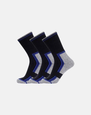 3-pakk "Active Wear"  terry sokker |bomull | svart -ProActive