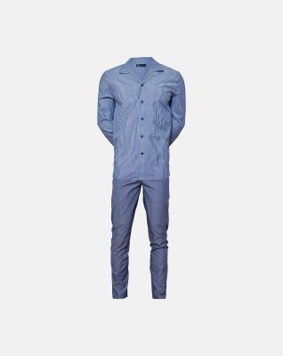 Pyjamas | 100% vevd bomull | blå -JBS