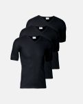 3-pakk t-skjorte "v-neck" | 100% bomull | svart -JBS