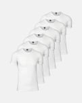 6-pakk t-skjorte o-hals | GOTS bomull | hvit -JBS