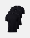3-pakk t-shirt "o-neck"| 100% økologisk bomull | svart -Dovre