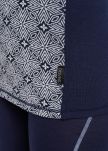 Langermet t-skjorte med zip | 100% merino ull | navy -Dovre Women
