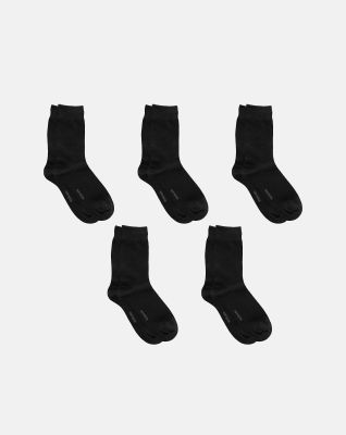 5-pakk sokker | økologisk bomull | svart -Resteröds