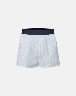 Pyjamas shorts | 100% økologisk bomull | blåstribet -Resteröds