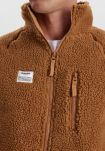 Fleece jakke | polyester | camel -Resteröds