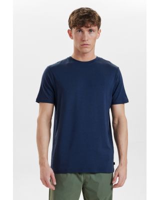 T-skjorte o-hals | bambus | marine -Resteröds