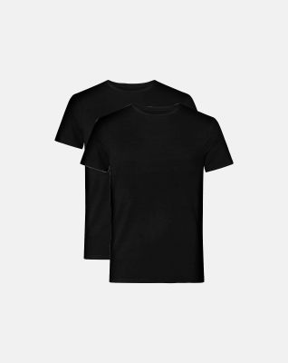 2-pakk t-skjorte |  bambus | svart -Resteröds
