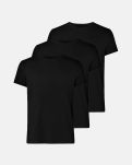 3-pack T-skjorte o-hals |  bambus | svart -Resteröds