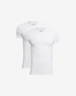 2-pakk t-skjorte o-hals | bambus | hvit -JBS