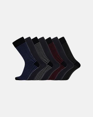 7-pakk sokker | bambus | flerfarget -JBS