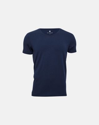 T-skjorte v-hals |  bambus | marine -JBS of Denmark Men