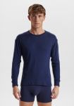 "Wool" langermet t-skjorte | 100% merino ull | navy -JBS